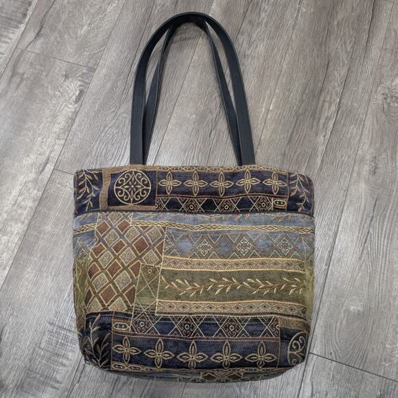 Danny K. Handbags - Danny K. Beverly Hills Tapestry Tote Bag Boho Geometric Made in USA